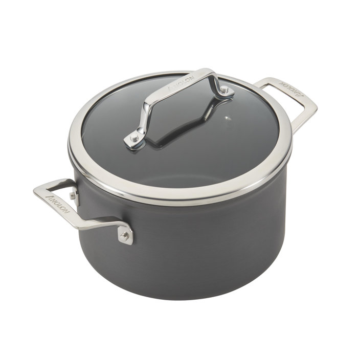 Anolon Authority 4qt. Stock Pot with Lid & Reviews Wayfair